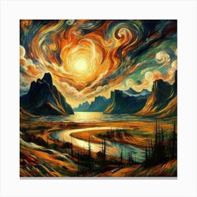 Sunset In The Mountains 2 Canvas Print