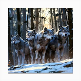 Wolf Pack 3 Canvas Print