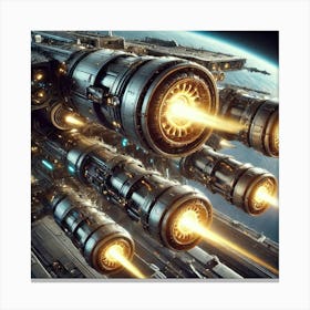 Solar Orbital Bombardment Converted Canvas Print