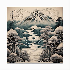 Japanese Landscape Painting Canvas Print