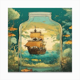 Ship In A Bottle Canvas Print