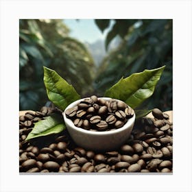 Coffee Beans In A Bowl 1 Canvas Print