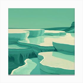 A Pamukkale In Turkey Minimal Illustration 1720349382 2 Canvas Print