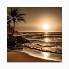 Sunset On The Beach 794 Canvas Print