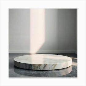 Round Marble Coffee Table 6 Canvas Print