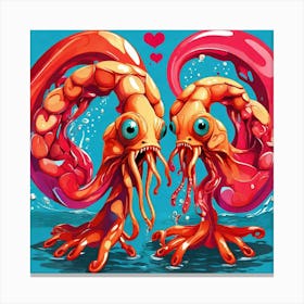 Squid Love Canvas Print