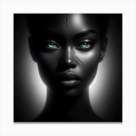 Black Woman With Green Eyes 29 Canvas Print