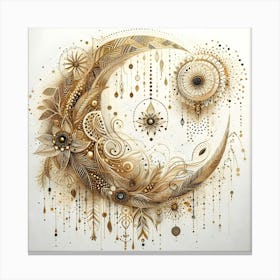 Gold Crescent Canvas Print