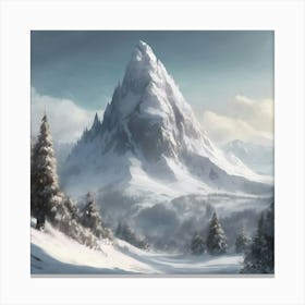 Snowy Mountain 1 Canvas Print