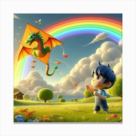 Rainbow Kite 2 Canvas Print