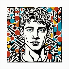 Man With Curly Hair Canvas Print