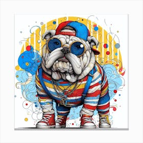 Bulldog Urban Canvas Print