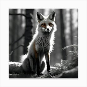Fox In The Woods 17 Canvas Print