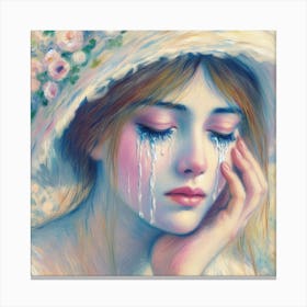 Crying Girl Canvas Print