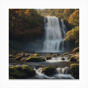 Waterfall - Waterfall Stock Videos & Royalty-Free Footage 6 Canvas Print