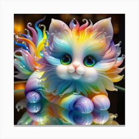 Rainbow Cat 5 Canvas Print