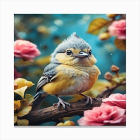 Little Bird In The Garden Canvas Print