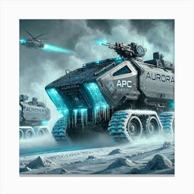 A Futuristic Sci Fi Depiction Of Aurora Apcs In Ac Canvas Print