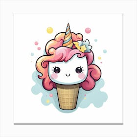 Kawaii Unicorn 39 Canvas Print