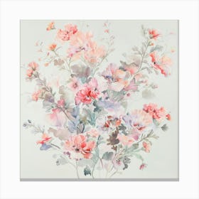 Pink Flowers 7 Canvas Print