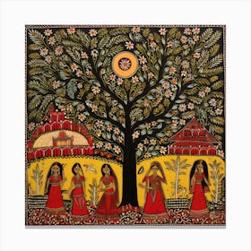 Women Under A Tree Canvas Print