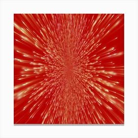 Abstract Red Light Burst Rays Pattern Center Abstract Red White Canvas Print