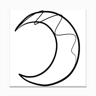 The Moon Square Canvas Print