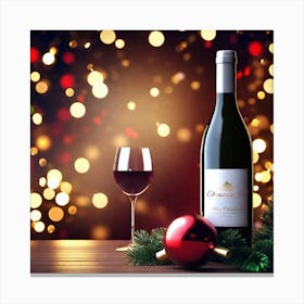 Christmas Wine 4 Canvas Print