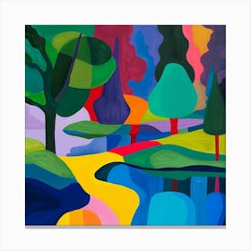 Abstract Park Collection Battersea Park London 8 Canvas Print