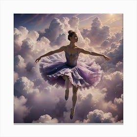 Ballerina In The Clouds Canvas Print