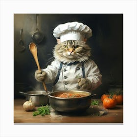 Chef Cat 14 Canvas Print