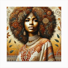 Afro Girl 84 Canvas Print