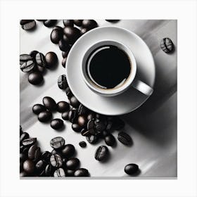 Coffee And Coffee Beans 6 Canvas Print