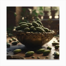 Olives In A Bowl 1 Canvas Print