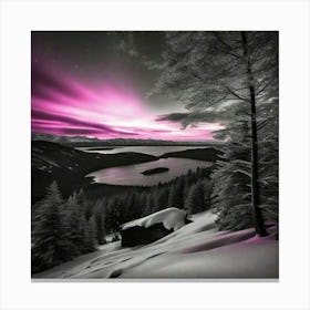 Aurora Over Lake Canvas Print