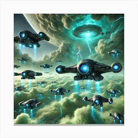 Uranian Vanguard Atmospheric Drones Canvas Print