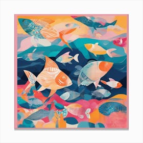 Fish - Pink Canvas Print