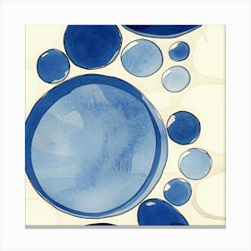 Blue Bubbles Canvas Print