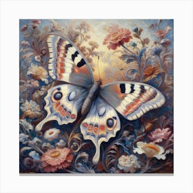 Butterfly In The Garden 1 Canvas Print