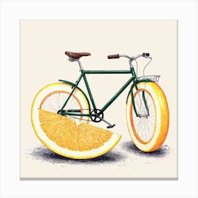 Orange Bicycle 1 Canvas Print