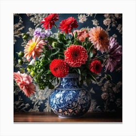 Flowers In A Vase 111 Canvas Print