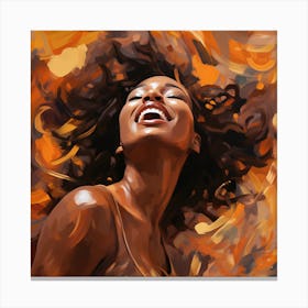 Woman Laughing Canvas Print