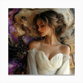 Beautiful Woman In A Wedding Dress Canvas Print