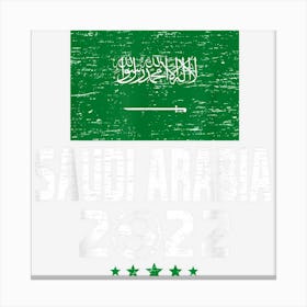 Distressed Saudi Arabia Saudis Flag Funny Soccer Football Canvas Print