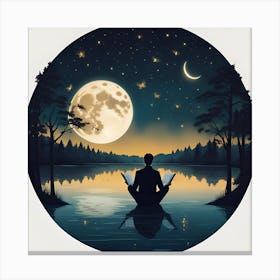 Meditation In The Moonlight Canvas Print