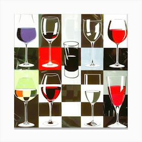 Cocktails Examples - Wine Glasses Canvas Print