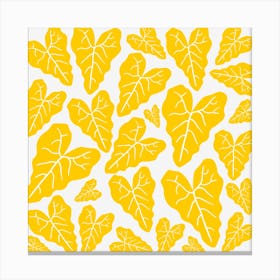 Yellow Leaves Pattern Canvas Print