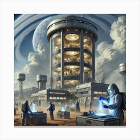 Venusian Enclave Research Towers Purpose Converted Canvas Print