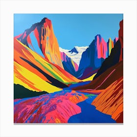 Colourful Abstract Los Glaciares National Park Argentina 1 Canvas Print