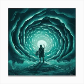 Man In A Tunnel Canvas Print